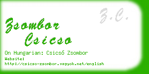 zsombor csicso business card