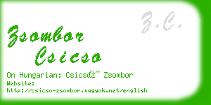 zsombor csicso business card